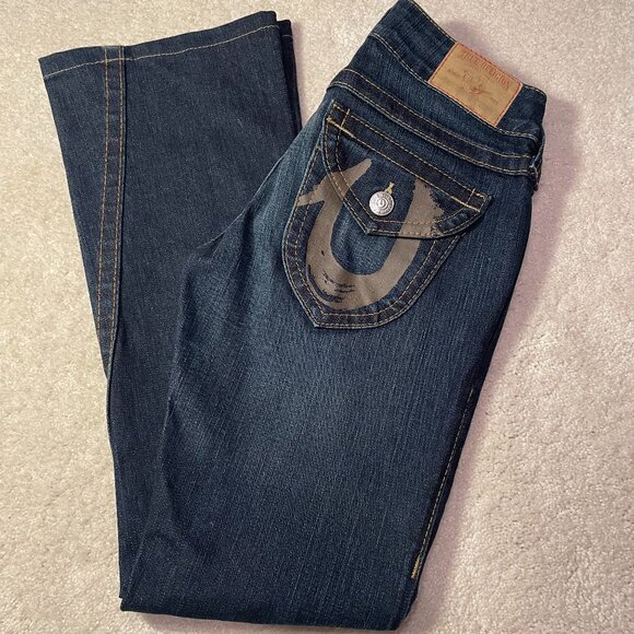 True Religion Blue Boot Cut Jeans - Picture 1 of 8